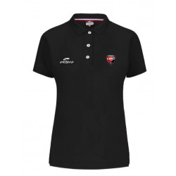 Polo Féminin CLASSICA Noir + Logo club